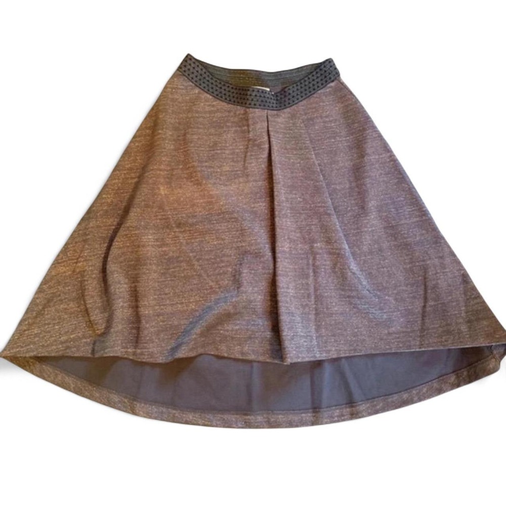 HD in Paris Anthropologie Metallic Copper Glistened Sweater Skirt S Holiday NYE